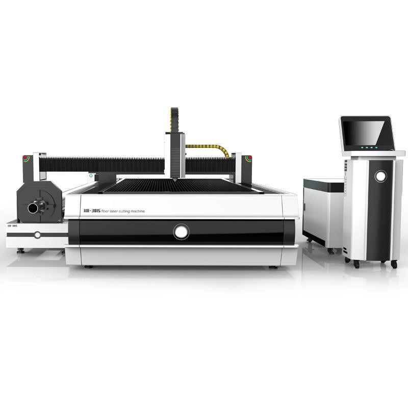 SHEET METAL LASER CUTTING MACHINE WITH PIPE CUTTING ATTACHMENT